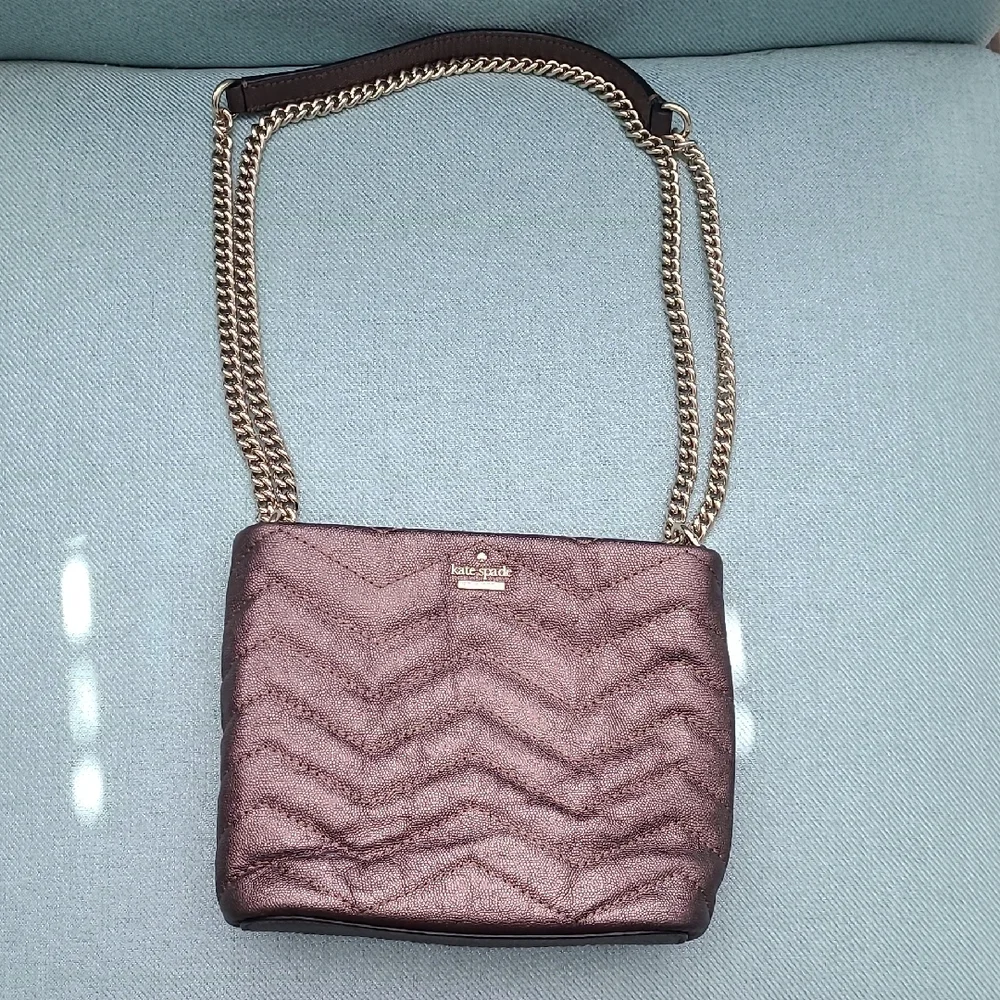 Kate Spade Reese Park Ellery Quilted Leather Crossbody Bag - Bronze